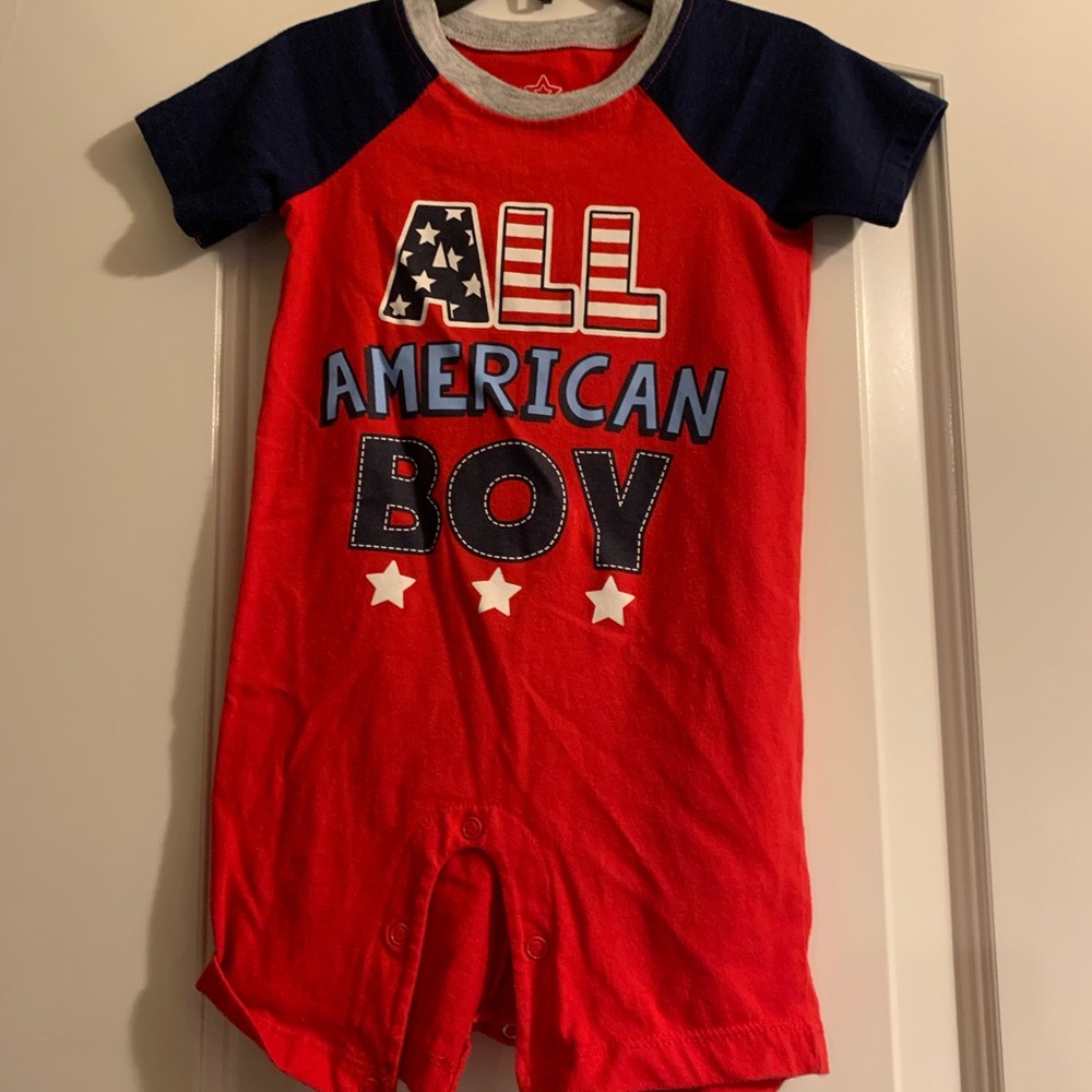 Baby Boy Patriotic Body Suit